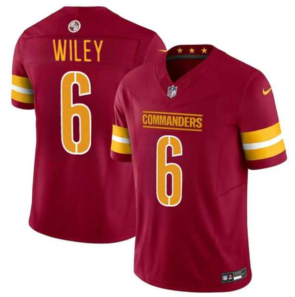 Men & Women & Youth Washington Commanders #6 Michael Wiley Burgundy 2024 F.U.S.E. Vapor Limited Football Stitched Jersey